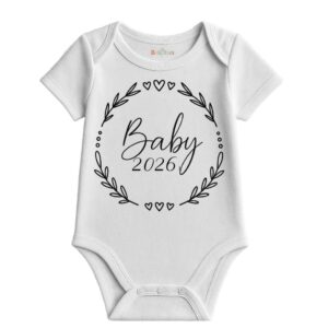 Alternative view of Baby [Year] Bodysuit – Personalised Birth Year Keepsake, Organic Cotton Baby Vest
