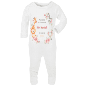 personalised baby bodysuit welcome to the world