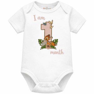 personalised baby bodysuit i am month