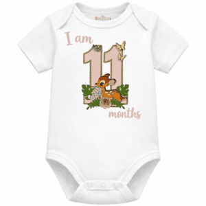 personalised baby bodysuit i am month