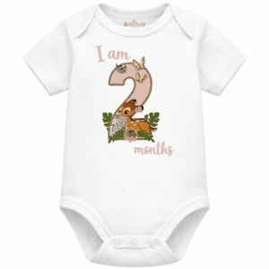 personalised baby bodysuit i am month