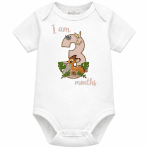 personalised baby bodysuit i am month