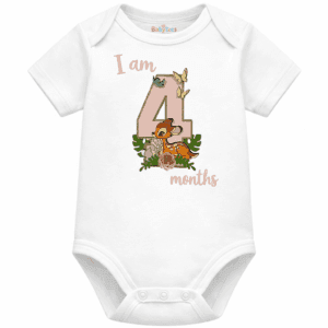 personalised baby bodysuit i am month
