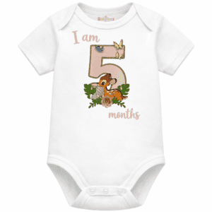 personalised baby bodysuit i am month