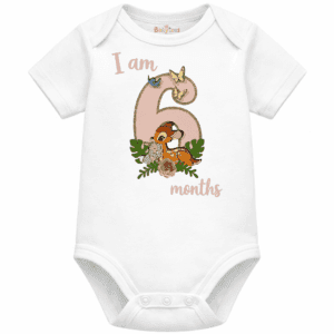 personalised baby bodysuit i am month