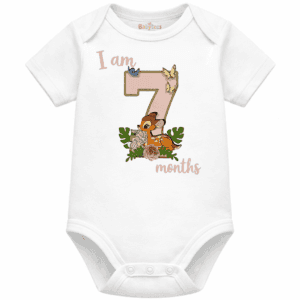 personalised baby bodysuit i am month