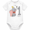 personalised baby bodysuit elephant month