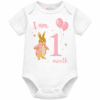 personalised baby bodysuit i am month