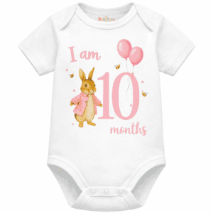 personalised baby bodysuit i am month