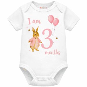 personalised baby bodysuit i am month