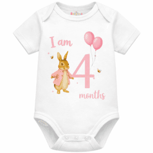 personalised baby bodysuit i am month