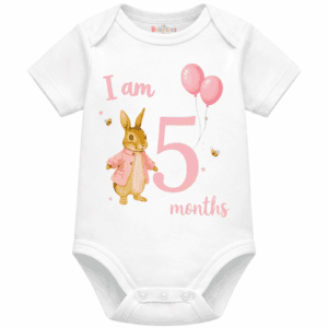 personalised baby bodysuit i am month