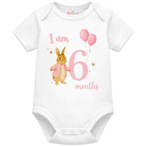 personalised baby bodysuit i am month