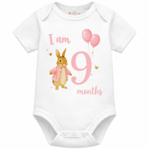 personalised baby bodysuit i am month