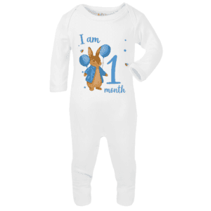 personalised baby bodysuit i am month