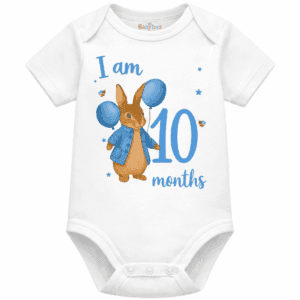 personalised baby bodysuit i am month