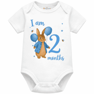personalised baby bodysuit i am month