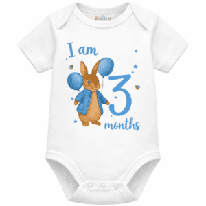 personalised baby bodysuit i am month