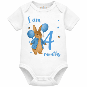 personalised baby bodysuit i am month