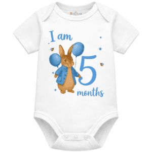 personalised baby bodysuit i am month