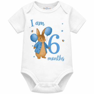 personalised baby bodysuit i am month