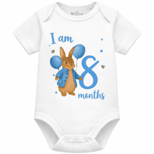personalised baby bodysuit i am month