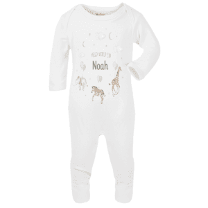 personalised baby bodysuit hello world
