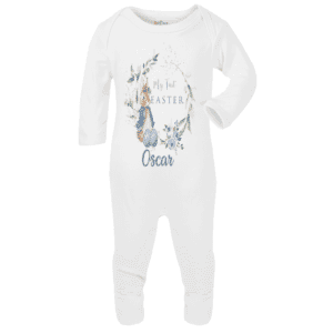 personalised baby bodysuit first easter