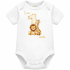 personalised baby bodysuit safari month