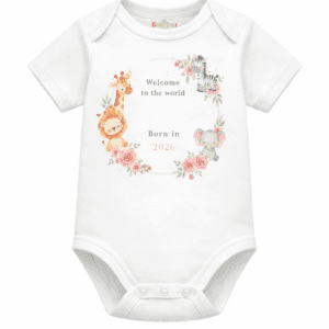 personalised baby bodysuit welcome to the world