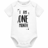personalised baby bodysuit i am month