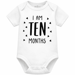 personalised baby bodysuit i am month