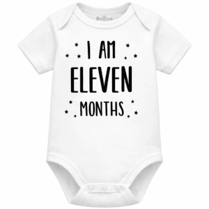 personalised baby bodysuit i am month