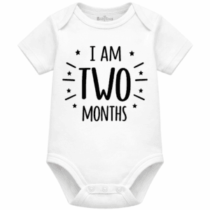 personalised baby bodysuit i am month