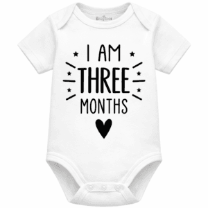 personalised baby bodysuit i am month