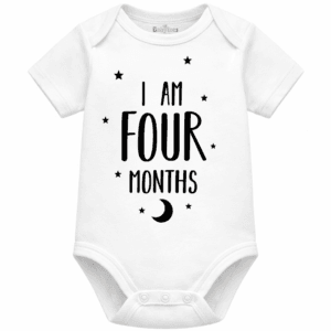 personalised baby bodysuit i am month