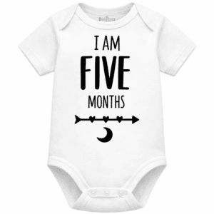 personalised baby bodysuit i am month