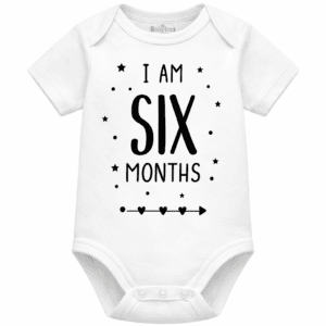 personalised baby bodysuit i am month