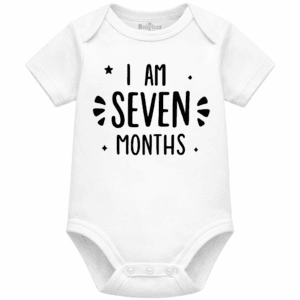 personalised baby bodysuit i am month