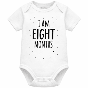 personalised baby bodysuit i am month