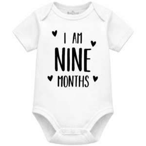 personalised baby bodysuit i am month
