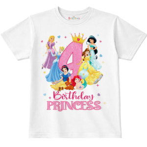 birthday princess 4 today tshirt