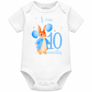 personalised baby bodysuit i am month