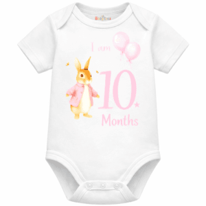 personalised baby bodysuit i am month