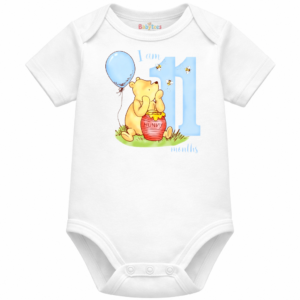 personalised baby bodysuit i am month