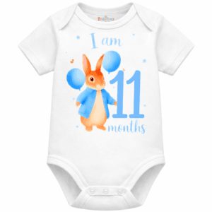 personalised baby bodysuit i am month
