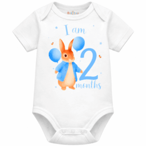 personalised baby bodysuit i am month