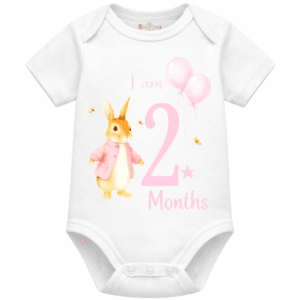 personalised baby bodysuit i am month