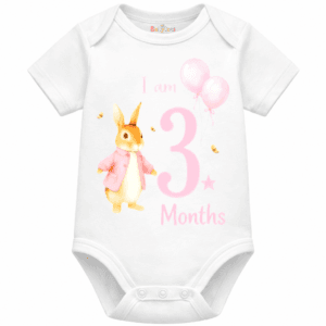 personalised baby bodysuit i am month