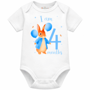 personalised baby bodysuit i am month